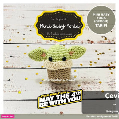 Mini Baby Yoda (Grogu) Amigurumi Pattern - Free Crochet Tutorial