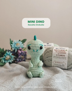 Mini Dino Receita Gratuita - Amigurumi
