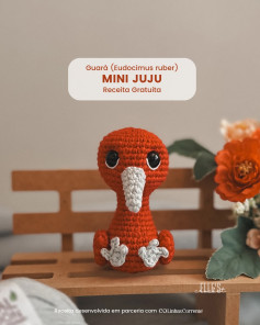 Mini Juju - Receita Gratuita de Amigurumi Guará (Eudocimus ruber)