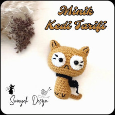 Minik Kedi Tarifi: Amigurumi Cat Keychain Pattern by Samyeli Design