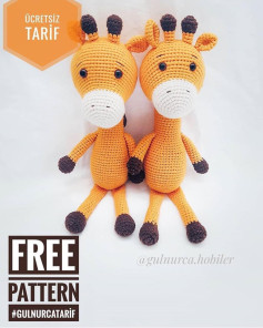 Minik Zürafa - Ücretsiz Amigurumi Sırtlan Örgü Tarifi ve Şeması