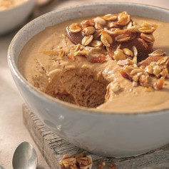 Mousse de dulce de leche con crocante de maní y azúcar Ledesma Rubio Mascabo