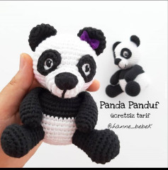 Panda Panduf - Hướng dẫn móc len gấu trúc dễ thương, mẫu amigurumi miễn phí