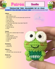 Patrón Amigurumi Ranita Verde Tierna