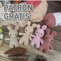 Patrón Gratis: Conejo Amigurumi Múltiples Colores - Guía Paso a Paso