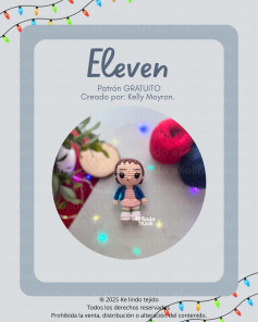Patrón Gratuito de Amigurumi Eleven por Kelly Moyron - Guía Completa con Materiales y Abreviaciones