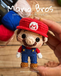 Patrón Gratuito de Crochet: Amigurumi Mario Bros con Hilo Cotton y Chenille