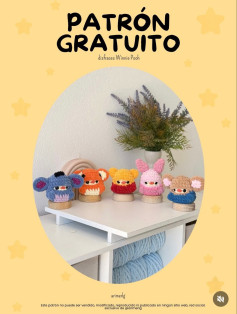 Patrón Gratuito: Disfraces Amigurumi de Winnie Pooh y Personajes para Mini Pollitos