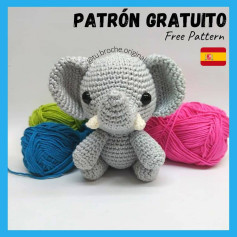 Patrón Gratuito Elefante Amigurumi - Nivel Fácil
