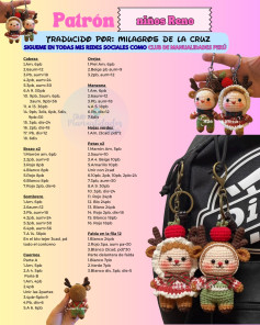 Patrón Niños Reno Amigurumi Keychains - Cute Crochet Reindeer Pattern Tutorial