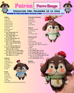 Patrón Perro Hongo: Guía de tejido amigurumi adorable con detalles de seta