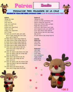 Patrón Renito: Guía completa para tejer ciervo navideño amigurumi