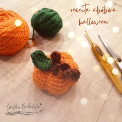 Receita Abóbora Halloween - Tutorial Passo a Passo de Crochê