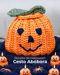 Receita de Halloween: Cesto Abóbora Mochado