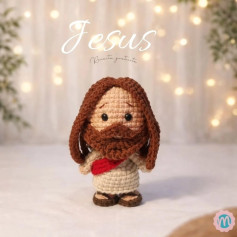Receita Gratuita Amigurumi Jesus de Páscoa por Marshmallow Crochê