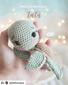 Receita Gratuita Amigurumi Tartaruga Tatá - Guia Passo a Passo Completo