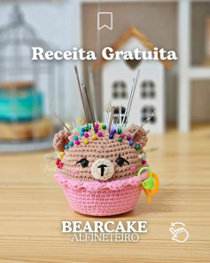 Receita Gratuita de Alfineteiro Gatinho Bearcake Móc Len