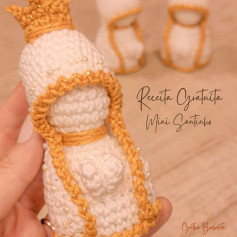 Receita Gratuita Mini Santinho - Amigurumi Crochet Pattern