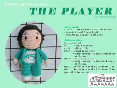 Squid Game Player Amigurumi Doll Free Crochet Pattern by Thread.yarns