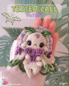 Tester Call for Mothelia the Moth-Fairy Amigurumi Pattern
