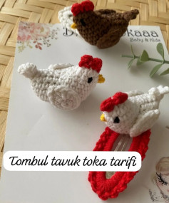 Tombul Tavuk Toka Tarifi - Crochet Chicken Hair Clip Pattern