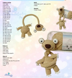 Tutorial para hacer un oso de crochet beige con patas blancas