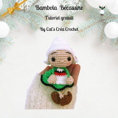 Tutoriel Gratuit Bambola Bécassine : Poupée Amigurumi Noël avec Robe Verte et Cornette Blanche