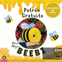 Ücretsiz Amigurumi Arı (Beebi) Örgü Tarifi - İspanyolca Çevirisi