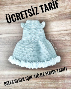 Ücretsiz Bella bebek için tiğ işi elbise tarifi