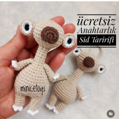Ücretsiz Sid Anahtarlık Tarifi: Sevimli Mincetoys Amigurumi Dinozor Yapım Rehberi