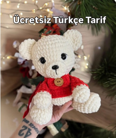 Ücretsiz Türkçe Tarif: Pelüş Ayıcık Amigurumi Örgü Şeması ve Malzemeler