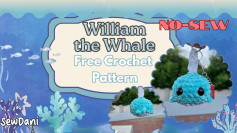 William the Whale Free Crochet Pattern: No-Sew Keychain Amigurumi Tutorial by SewDani