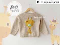 Zürafa hırka tarifi: Bebek örgü kazak şemasi ve detaylı yapılışı